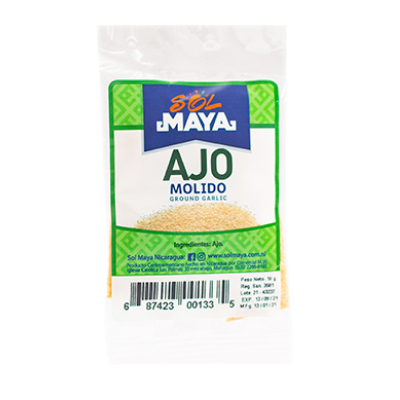 Ajo Molido 18g producto Sol Maya
