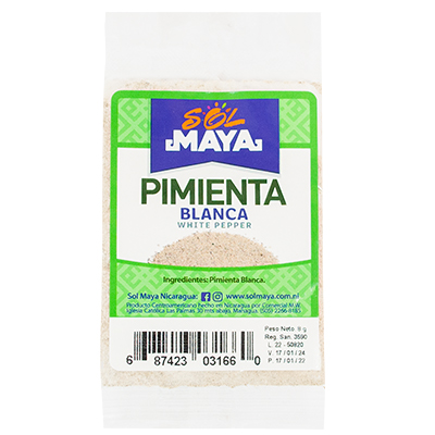 Pimienta blanca molida producto Sol Maya